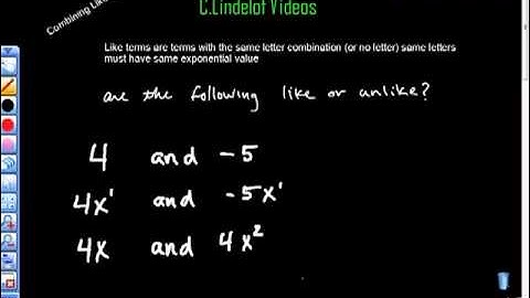 Combining Like Terms Algebra College Algebra