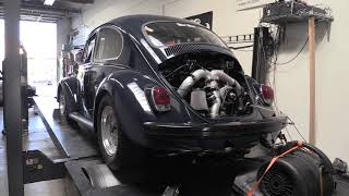 Steve Daltons turbo/EFi VW beetle on dyno for Hot rod drag week 2019