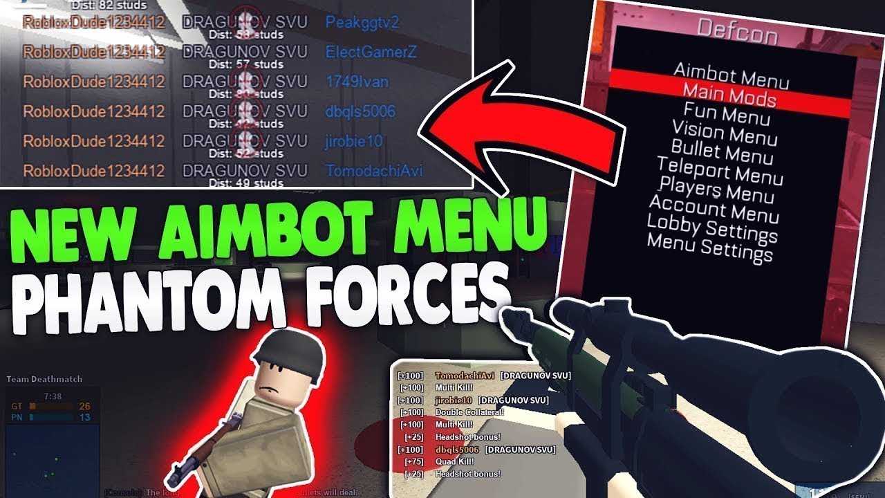 Roblox Phantom Forces Aimbot Hack Script Not Patched Youtube - aimbot script roblox phantom forces