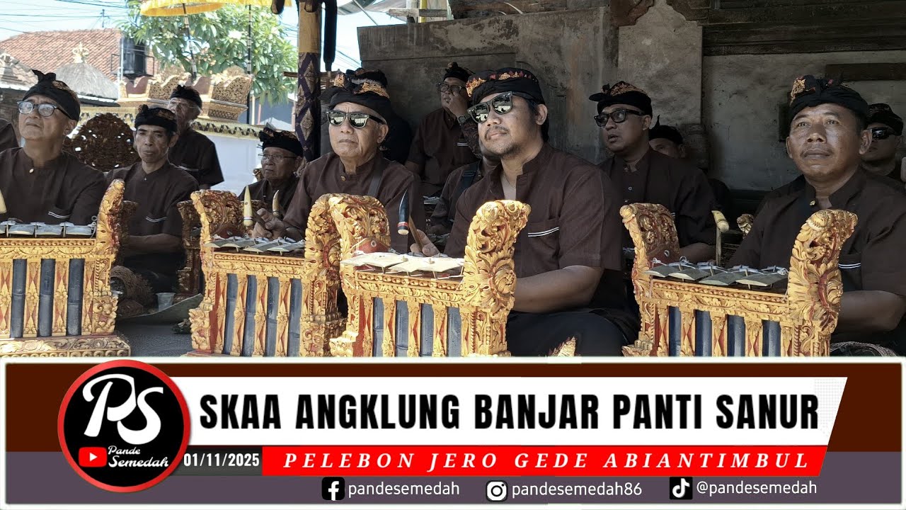 Angklung Banjar Panti Sanur ‼️ Pengiring Pelebon Anak Agung Sagung Vindayani 01/11/2025