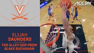 Virginia's Elijah Saunders Jams In The Alley-oop From Blake Buchanan