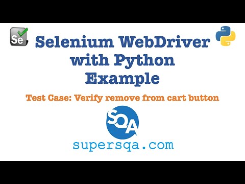 Selenium Python Example For Beginners - Verify Removing Item from Cart