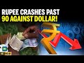 Indian Rupee Hits Record Low of 90 vs USD 📉