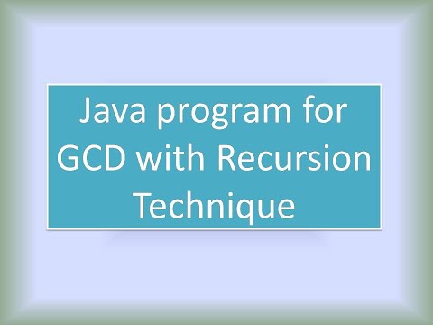 Gcd of 2 numbers in java using Recursion