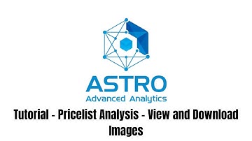 Astro Advanced Analytics - Tutorial - Pricelist Analysis - View and Download Images