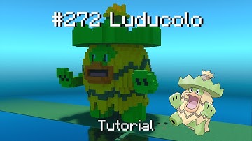 How to build a Pokémon Luducolo statue in Minecraft (Tutorial)