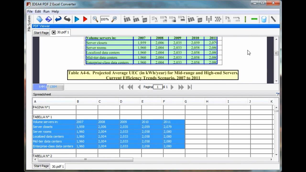 convert pdf table to excel free