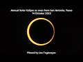 14 Oct 2023 Annular Eclipse from San Antonio, Texas