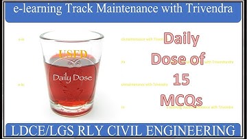 02.09.2023 Daily Dose of 15 MCQ daily dose of USFD Rail Testing FOR LDCE LGS RAILWAY  70% 30% 20%