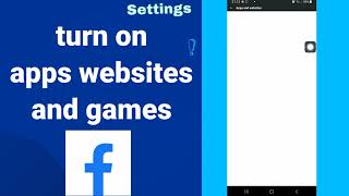 How to turn on apps websites and games On Facebook Lite screenshot 2