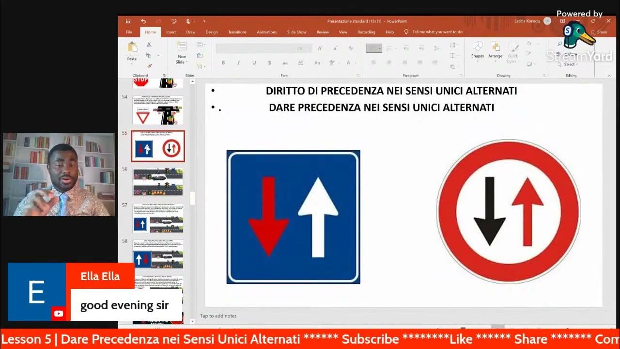 Chapter 3 Lesson 11 Diritto di Precedenza nei Sensi Unici Alternati YouTube