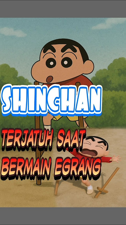 Bermain egrang #animasi #shinchan #shorts
