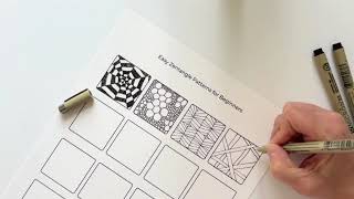 4 Easy Zentangle Patterns for Beginners