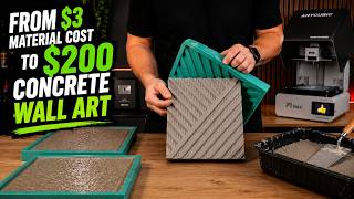 I Turned $3 of Concrete Into $250 Wall Art! | Anycubic P1 Max Resin 3D Printer