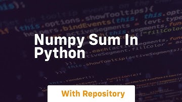 numpy sum in python