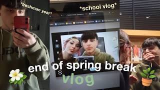first day of school back from spring break *freshman yr* | classes, ,yapping + friends