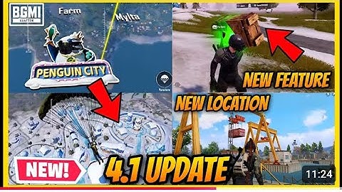 BGMI 4.1 UPDATE WINTER THEME MODE PENGUIN CITY FIRST LOOK AND NEW FEATURES