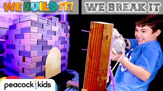 Demolishing Shoebox Palace with a Homemade Giant Sling Shot! | WE BUILD IT WE BREAK IT screenshot 3
