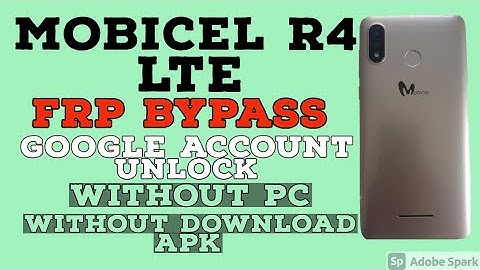 Mobicel R4 LTE Google Account unlock without PC.Frp bypass Mobicel R4 LTE