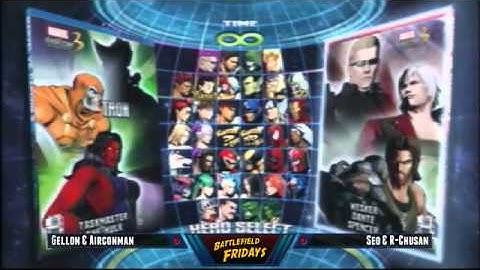 Battlefield Fridays 3.1 - MvC3 2v2/Evo Party - LF - Gellon & Airconman vs Seo & R-Chusan