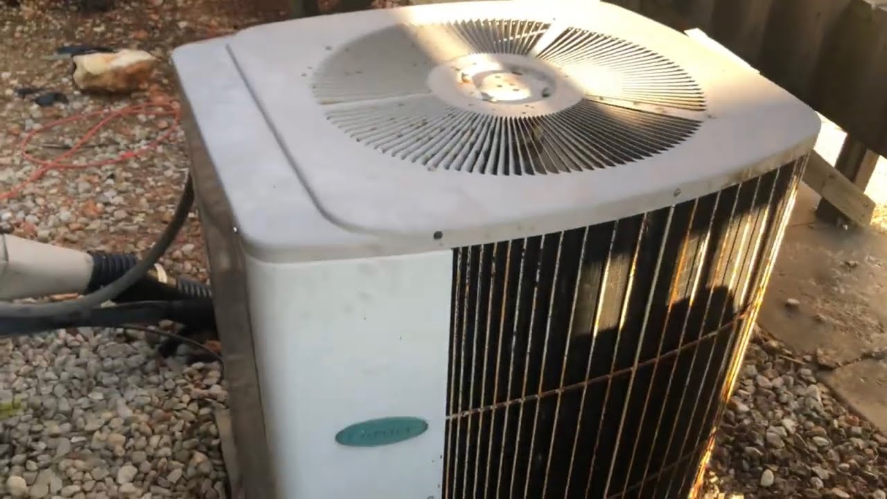 1993 5 ton carrier tech 2000 air conditioner starting up