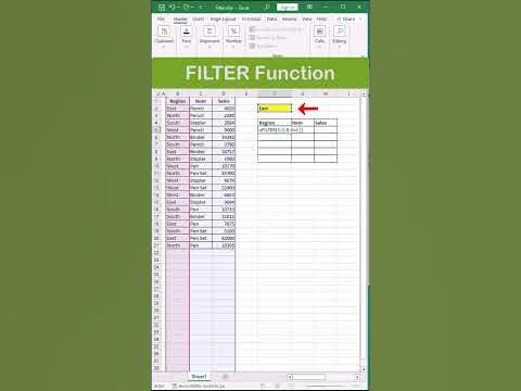 How to use FILTER Function in excel #shorts - YouTube