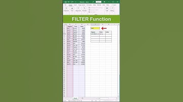 How to use FILTER Function in excel #shorts