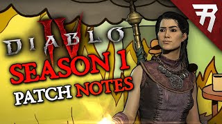 Diablo 4 Season 1 HUGE Patch Notes - Patch 1.1 Update Analysis