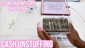 CASH ENVELOPE UNSTUFFING | SAVINGS CHALLENGES | MINI ENVELOPE CHALLENGE | LOW INCOME | CASH STUFFING