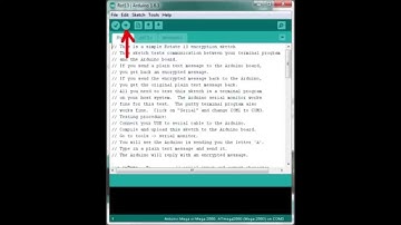 Arduino example showing a simple encryption method, called  rot13.