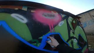 Graffiti Bombing And Throw Up Session 12. Trul.4K