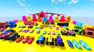 GTA V Mods Stunt Car Racing Challenge By SPIDER-MAN With Amazing Super Cars monster trucks