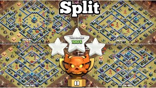 Best Th13 Cwl Base 3 Star #21 | Split Base | Popular Hybrid Attack | How to 3 Star | COC Sundar