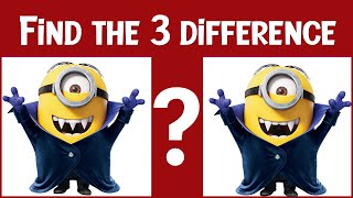 Find the 3 difference MINIONS | Spot the difference picture game | minions movie puzzle screenshot 5