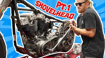 5 Min Teardown - 1980 Shovelhead Harley - (Chopper Build pt.1)