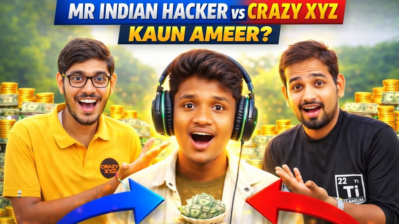 Mr Indian Hacker vs Crazy XYZ 😱Full Comparison 😮 - YouTube