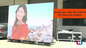 No Tools ! Ground Support Set-up Huasuny LEgenD Flexible LED Panel Outdoor 3.75mm