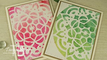 Spritzing the Pattern Party Masks from Stampin