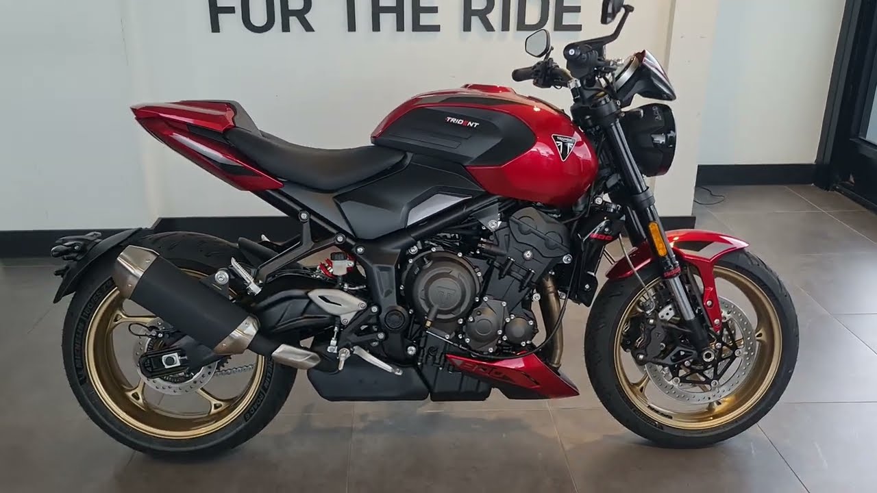 Triumph Trident 800 finished in Carnival Red - YouTube