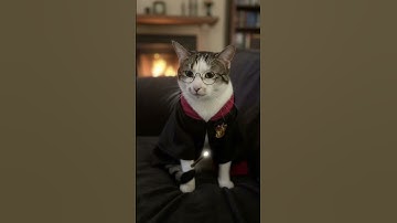 Made our cats in Harry Potter with AI lol #aivideo #aigemini #shorts #shortsfeed #harrypotter