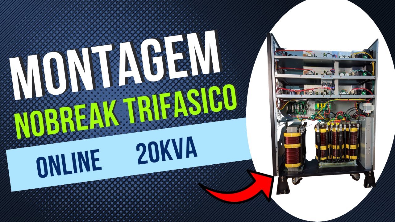 Como é feita a montagem do nobreak  trifásico.