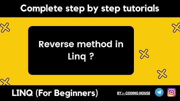 Reverse function  in linq c# || reverse linq c# || linq tutorial c#