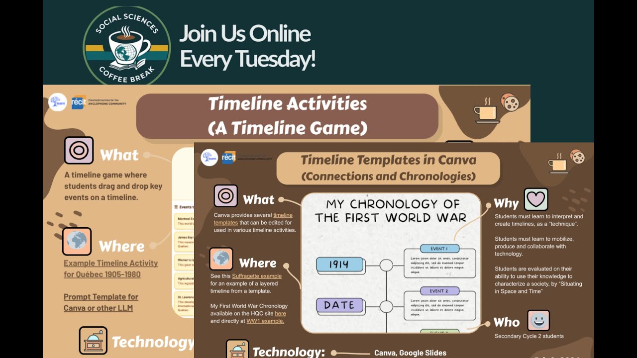 Timelines and Interactive Timelines using Canva - YouTube