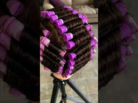 Quick And Easy Perm On Mannequin Head #hairtutorial #shorts