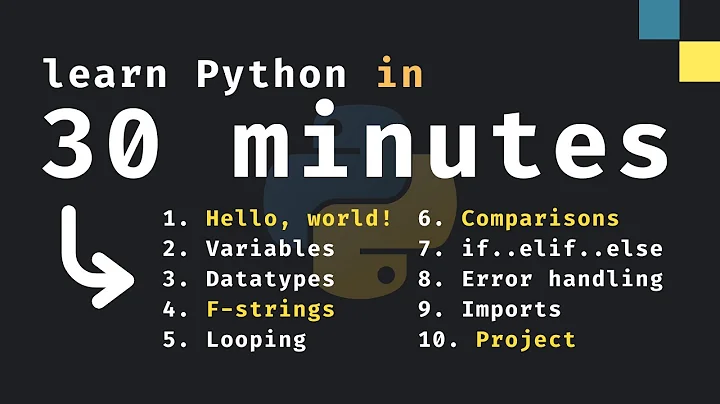 Learn Python in Only 30 Minutes (Beginner Tutorial) thumbnail