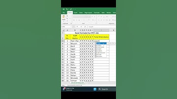 How to Calculate Total Staff Attendance in Excel | Easy Excel Attendance Sheet Formula