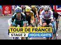 Fireworks From Yellow Jersey Favourites! | Tour De France 2023 Highlights - Stage 2