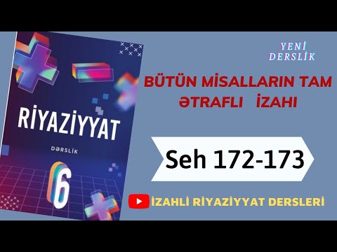 6ci sinif Riyaziyyat seh 172-173 Diaqram (bütün misallarin tam izahi)