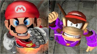 Mario Strikers Charged - Mario vs Diddy Kong - Wii Gameplay (4K60fps)