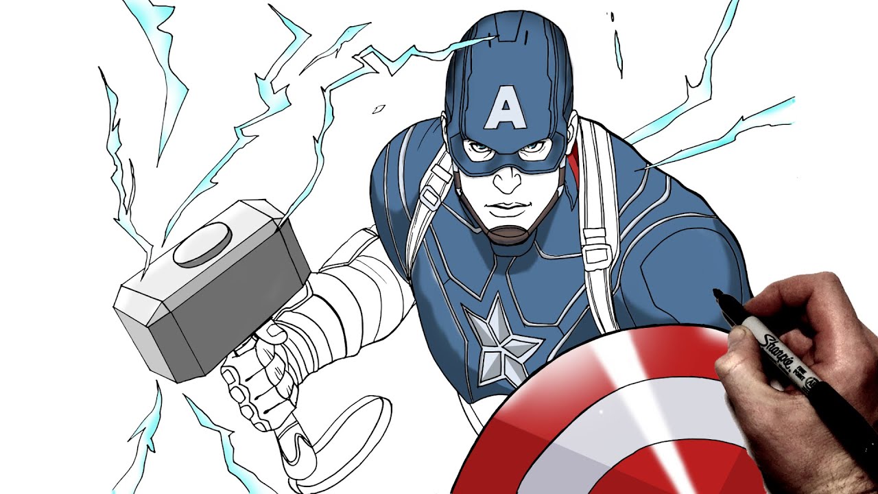 Captain America by procreate #art#tattoo#realism#sketch#procreate#hkig#blackandgrey#digtalart#digtaldrawing#digtalpainti…  | Captain america, Art, Marvel avengers